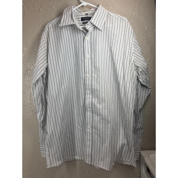 Pelaco Men’s Shirt Blue White Striped Slim Fit Long Sleeve Button Size XXL - Picture 1 of 4